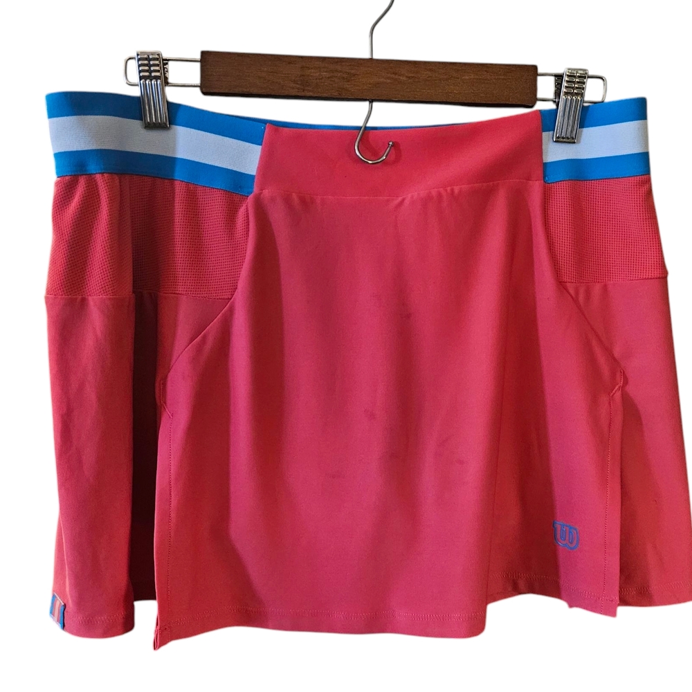 WILSON TENNIS/GOLF SPORTS SKORT  HOT PINK/WHITE /BLUE XL
